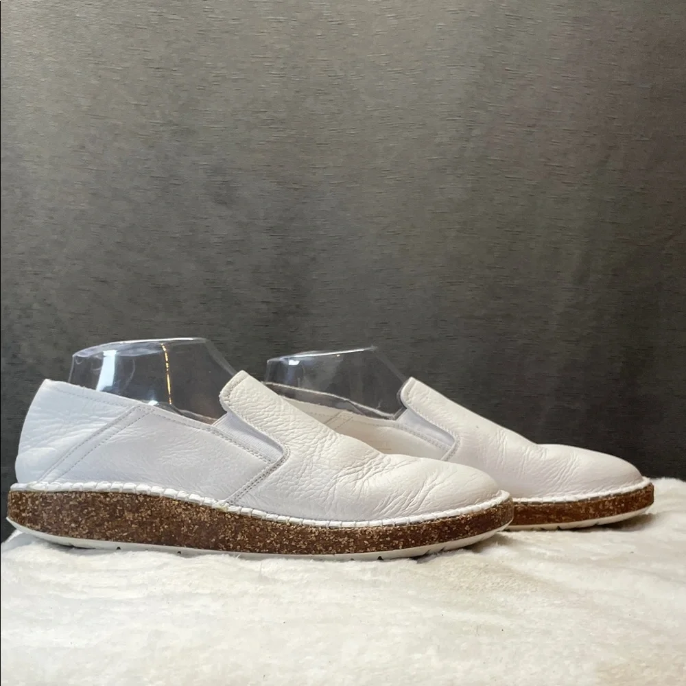 Birkenstock White Slip-On Espadrille-Style Shoes